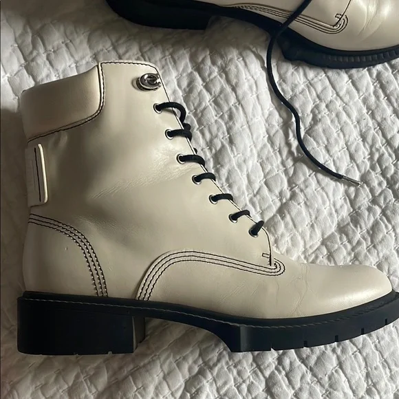 Coach Cream Combat Moto Boots - Picture 2 of 12